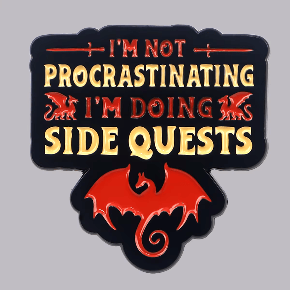 Side Quests Enamel Pin Badge