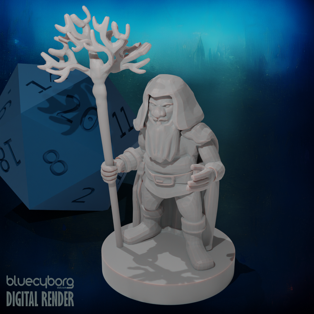 Gnome Druid 28mm Scale Miniature