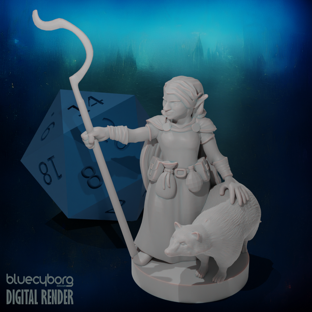 Gnome Female Druid 28mm Scale Miniature