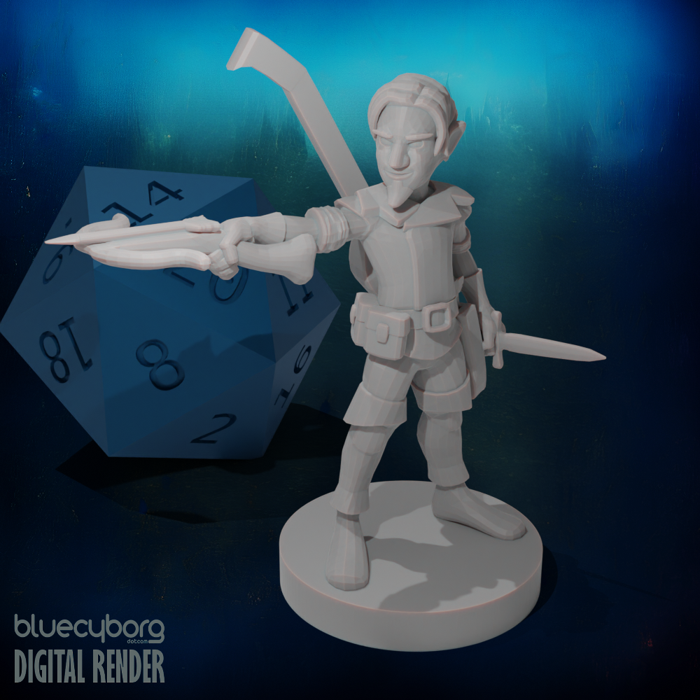 Gnome Male Bard 28mm Scale Miniature