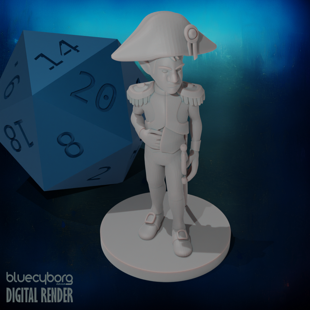 Gnome Male Napoleonic Paladin 28mm Scale Miniature