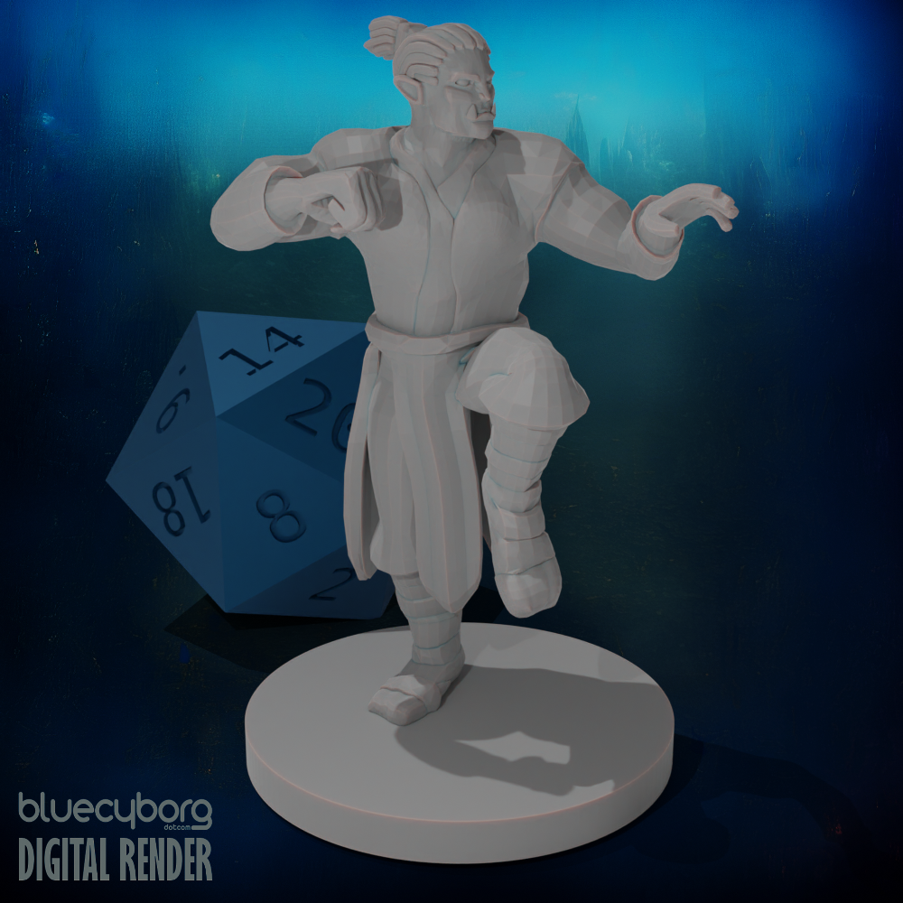 Gnome Monk 2 28mm Scale Miniature