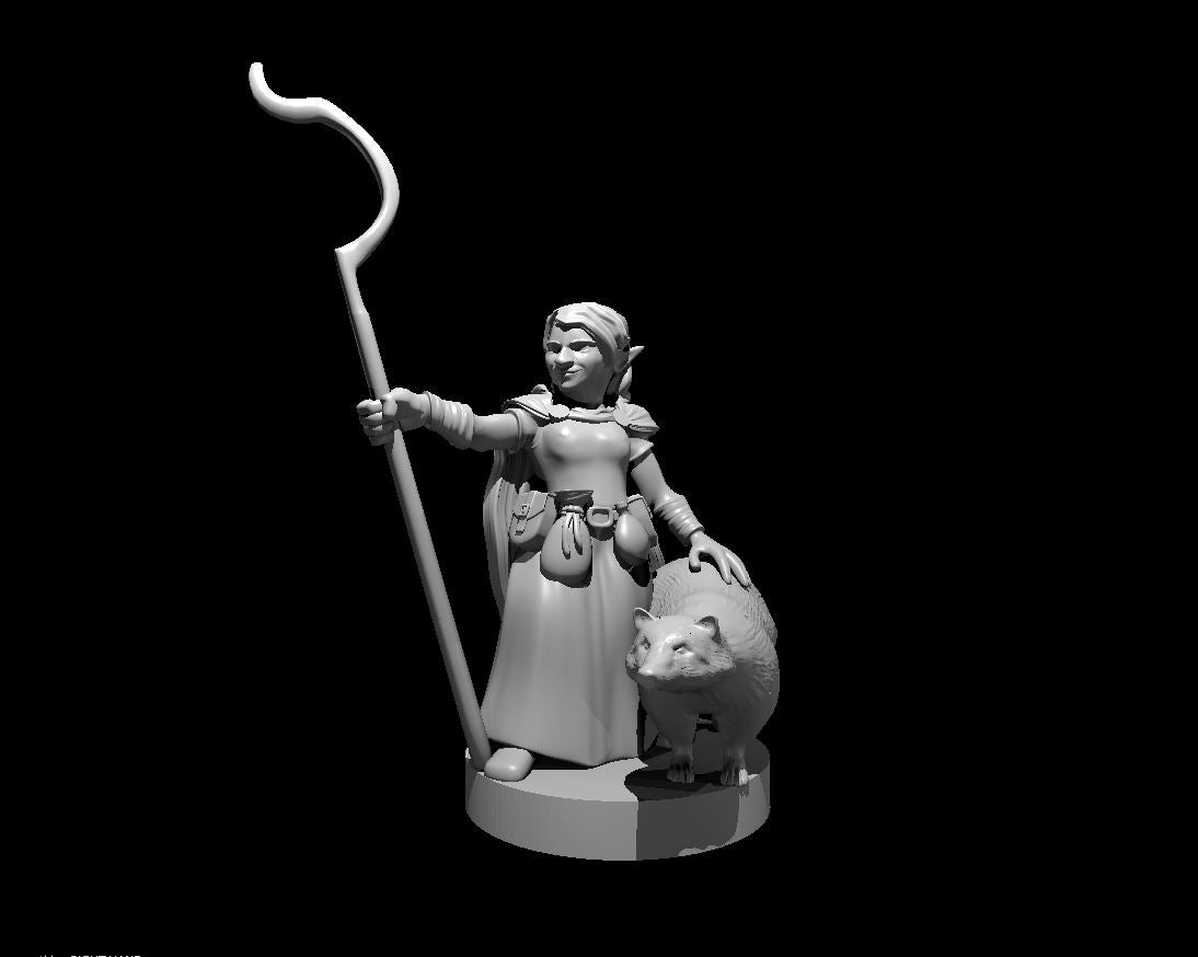 Gnome Female Druid - 28mm Scale Miniature