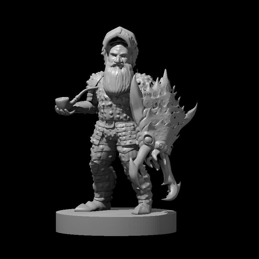 Gnome Male Artificer in Ankheg Plate Armor - 28mm Scale Miniature
