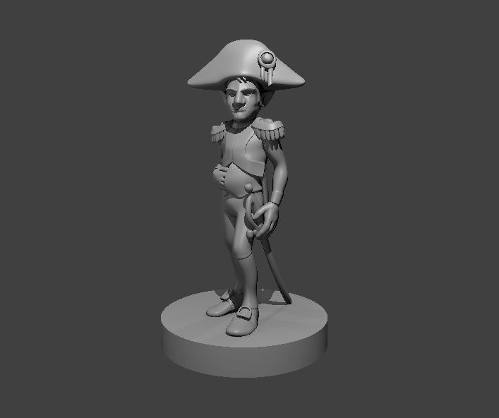 Gnome Male Napoleonic Paladin - 28mm Scale Miniature