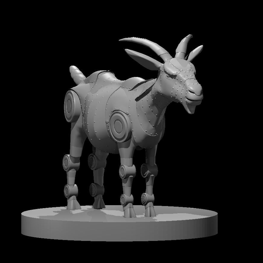 Goat Steel Defender - 28mm Scale Miniature