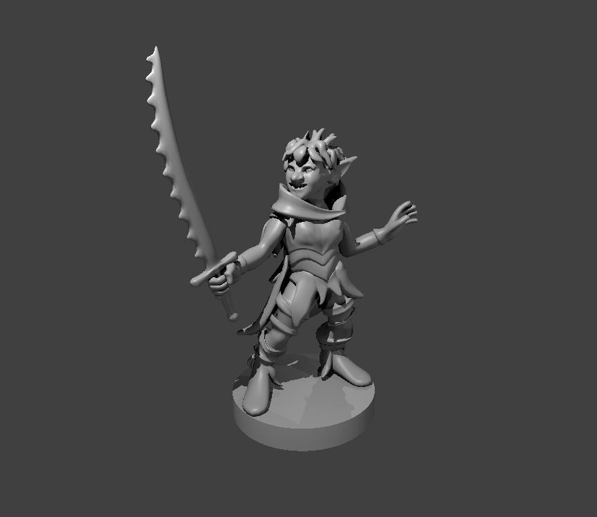 Goblin Female Warlock of Nature - 28mm Scale Miniature