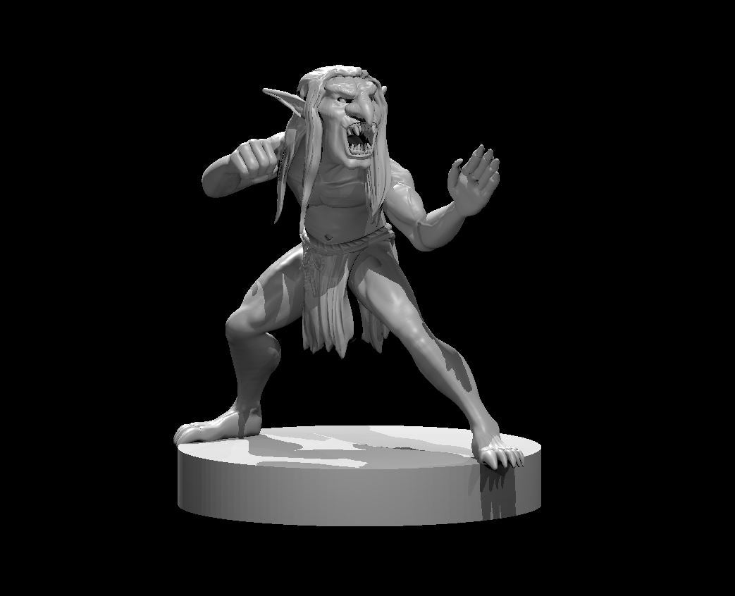 Goblin Monk Feral - 28mm Scale Miniature