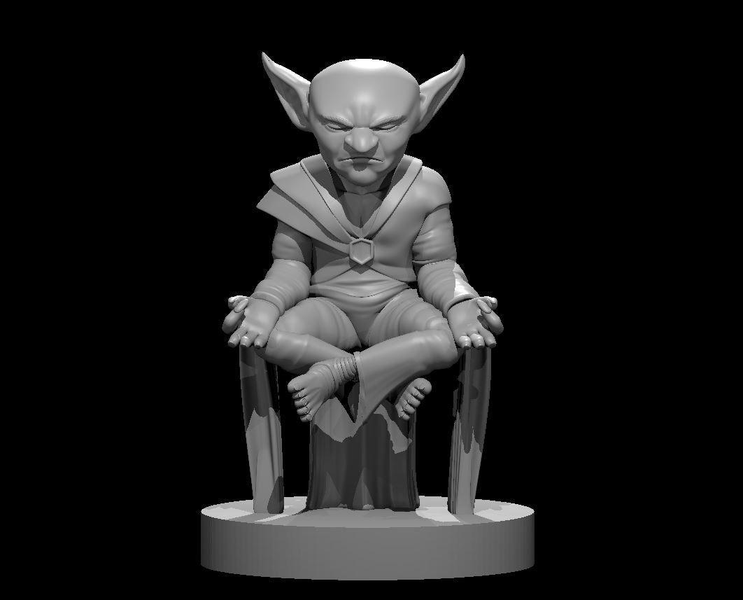 Goblin Monk Meditating - 28mm Scale Miniature
