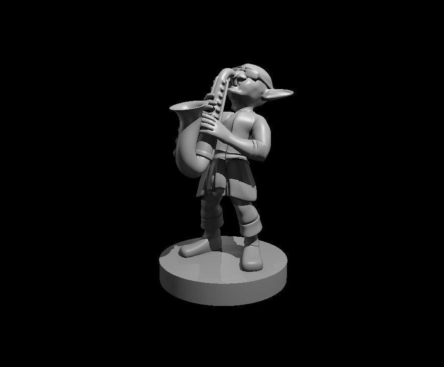 Goblin Saxaphone Bard - 28mm Scale Miniature