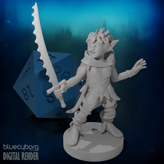Goblin Female Warlock of Nature 28mm Scale Miniature
