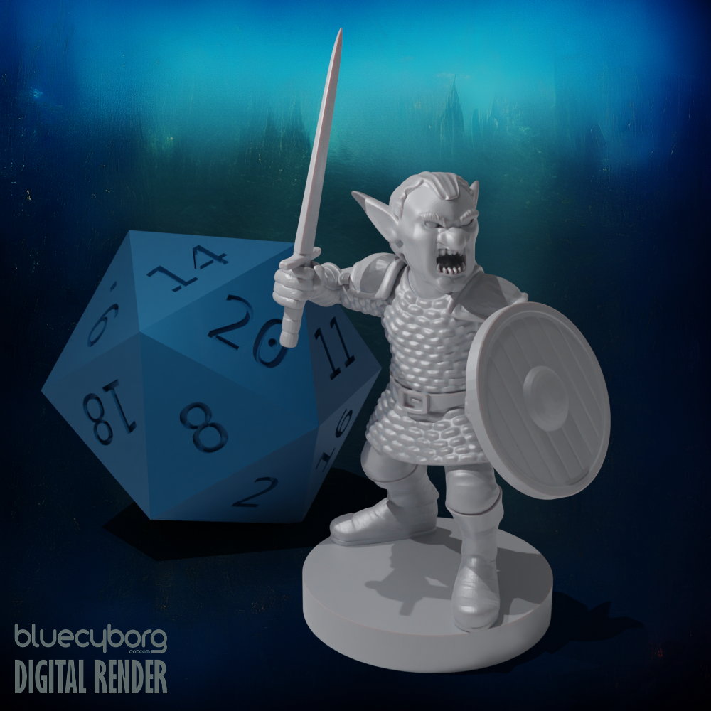 Goblin Male Fighter 28mm Scale Miniature