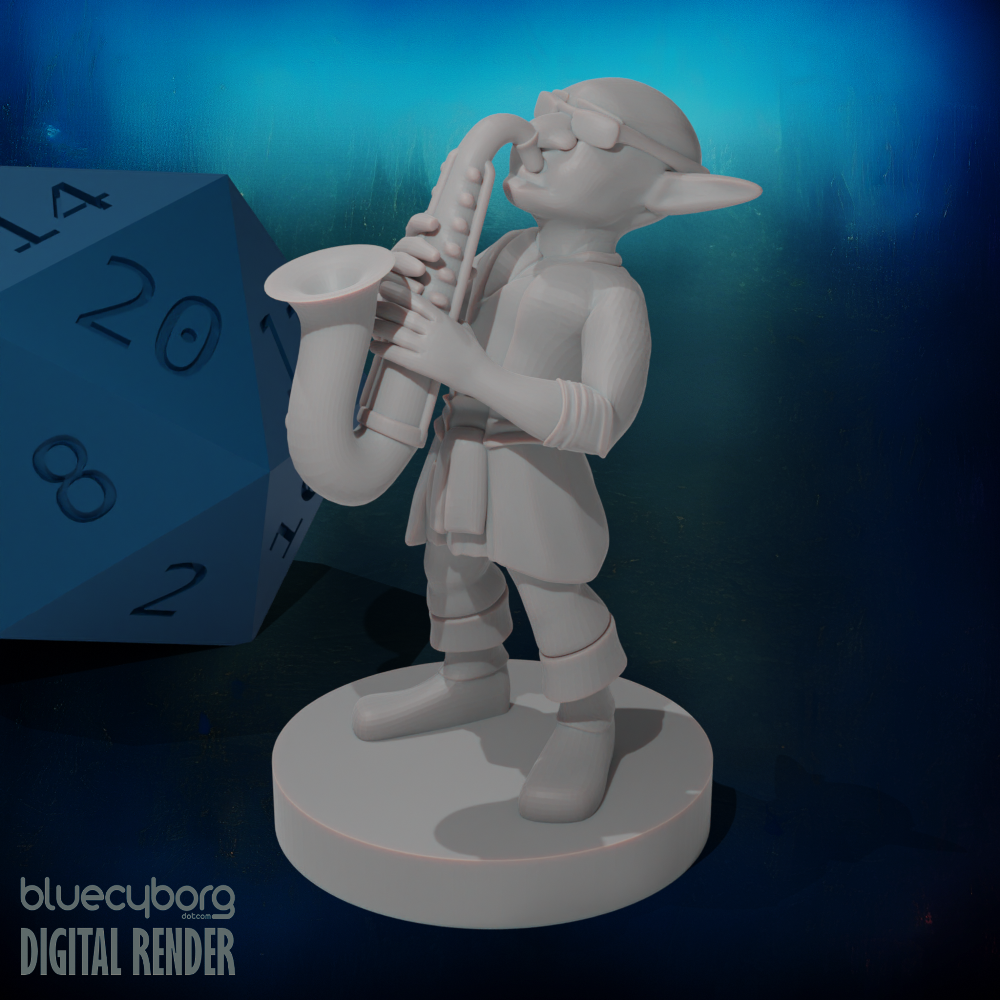Goblin Saxaphone Bard 28mm Scale Miniature