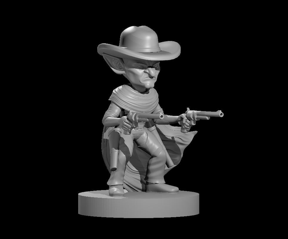 Goblin Gunslinger with two pistols - 28mm Scale Miniature