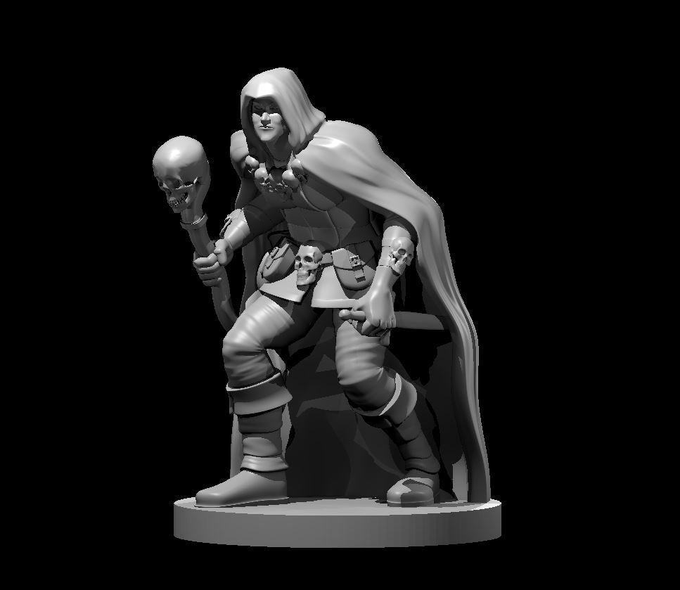 Half Elf Warlock 4 - 28mm Scale Miniature