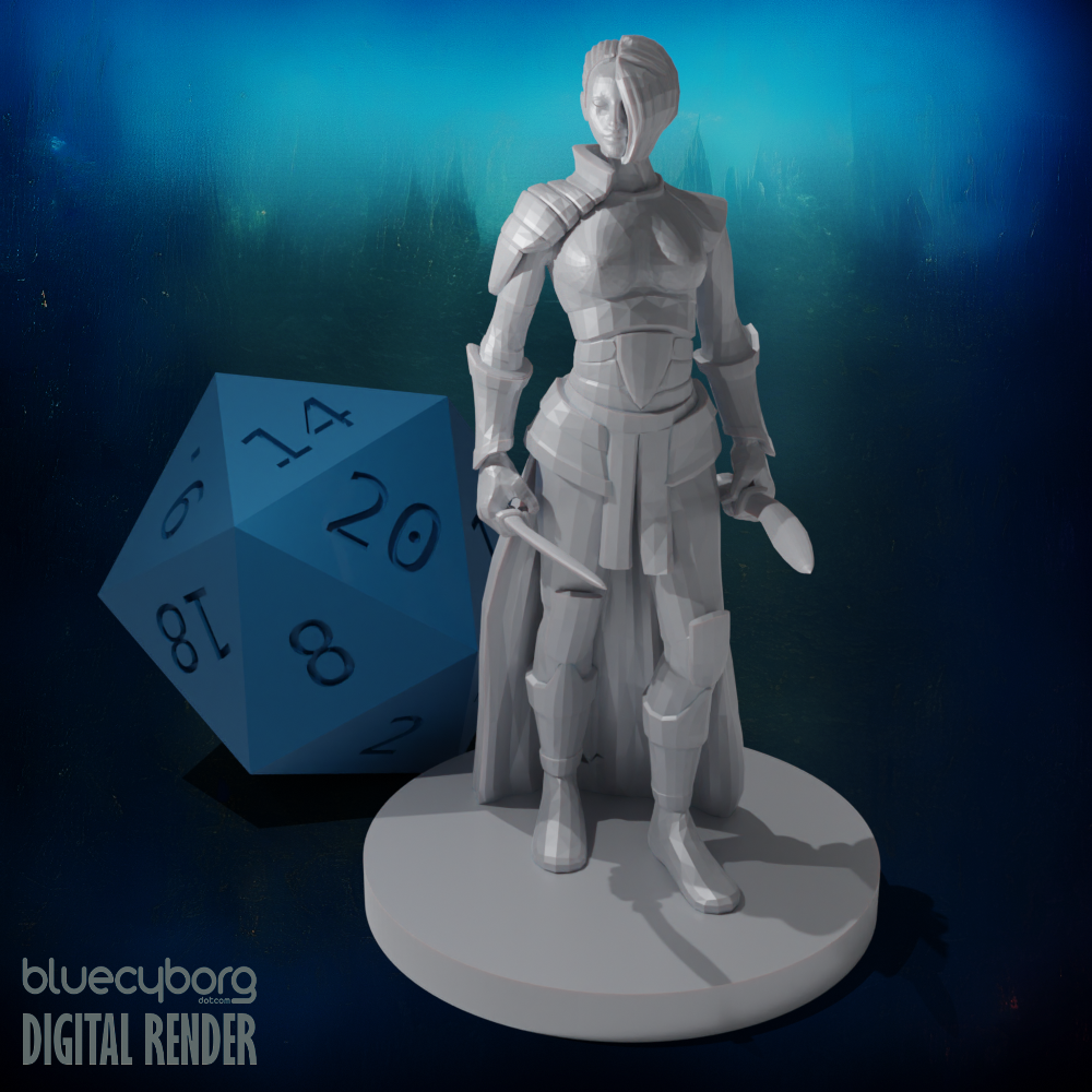 Half Elf Female Rogue 28mm Scale Miniature