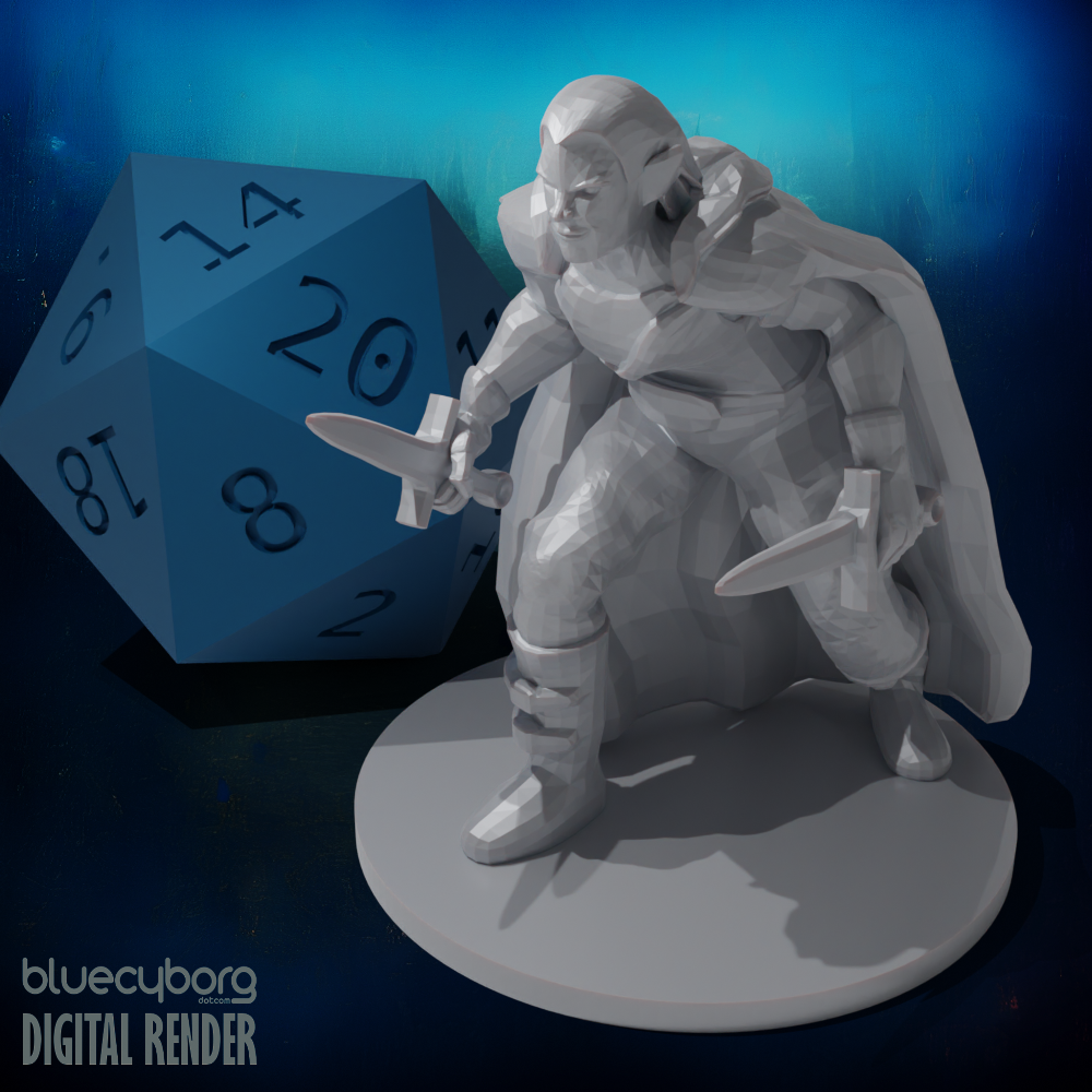 Half Elf Male Rogue 28mm Scale Miniature