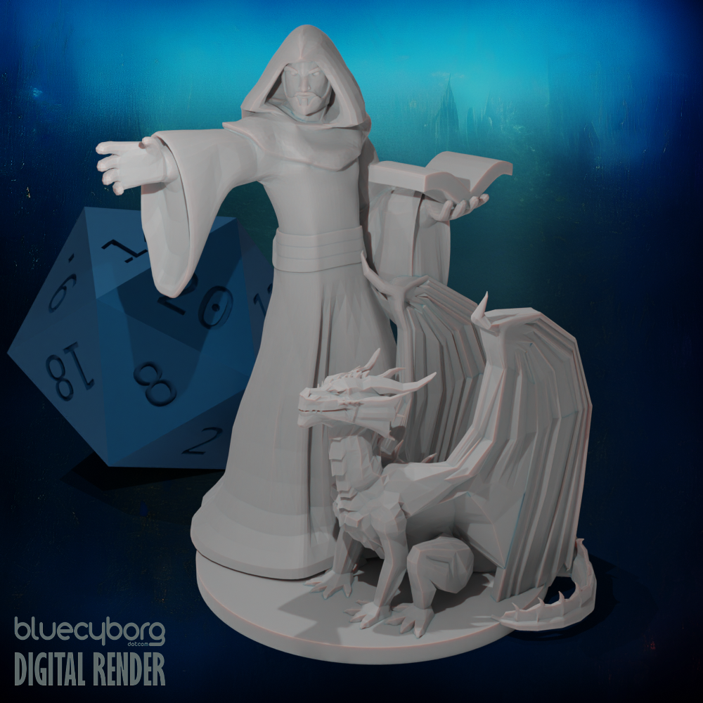 Half Elf Warlock 28mm Scale Miniature