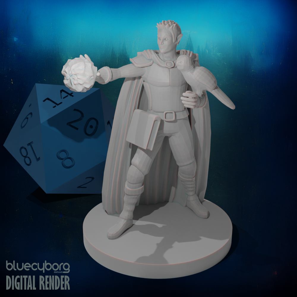 Half Elf Warlock 23 28mm Scale Miniature