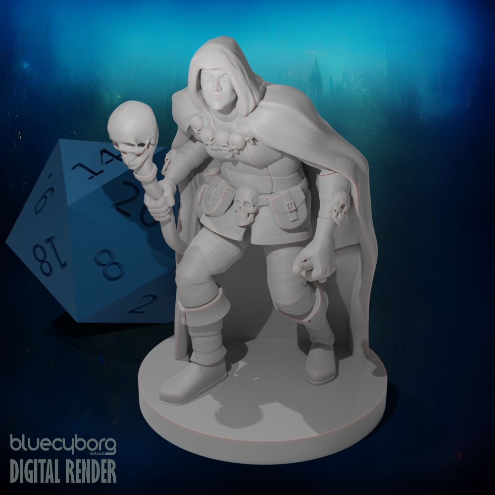 Half Elf Warlock 4 28mm Scale Miniature