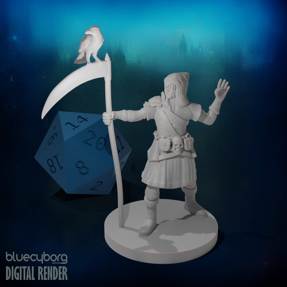 Half Elf Warlock 5 28mm Scale Miniature
