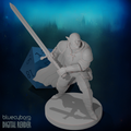 Half Orc Paladin 28mm Scale Miniature