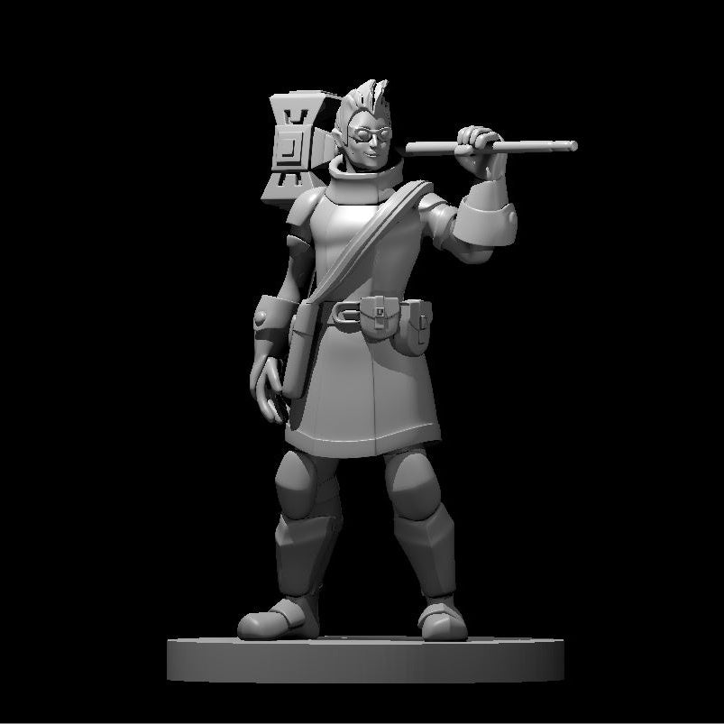 Half Elf Male Artificer - 28mm Scale Miniature