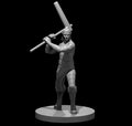 Half Elf Male Barbarian with Mochi Pounder - 28mm Scale Miniature