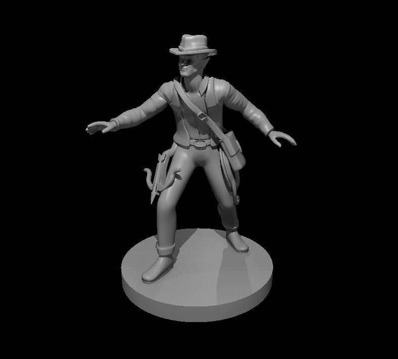 Half Elven Tomb Raider Rogue - 28mm Scale Miniature