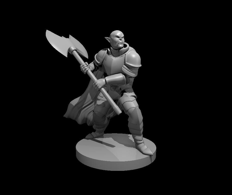 Half Orc Fighter - 28mm Scale Miniature
