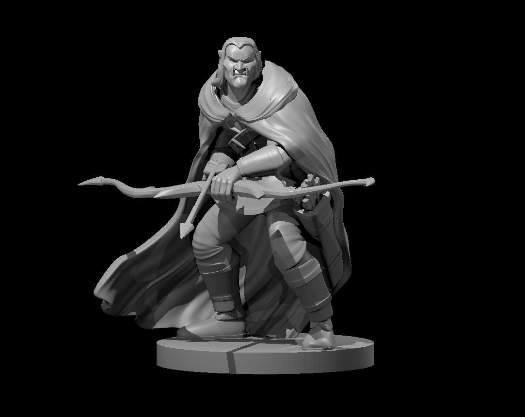 Half Orc Male Ranger - 28mm Scale Miniature