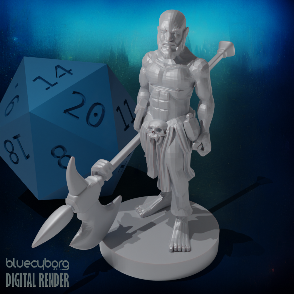 Halfling Barbarian 3 28mm Scale Miniature