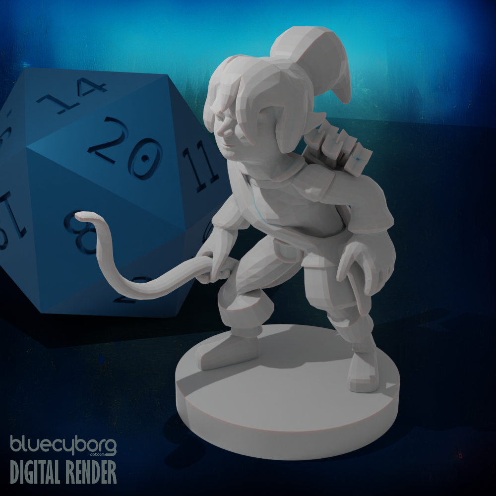 Halfling Female Ranger 28mm Scale Miniature