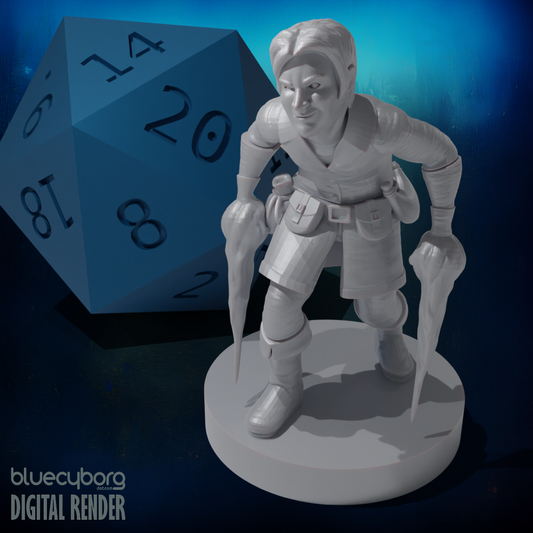 Halfling Male Soul Knife Rogue 28mm Scale Miniature