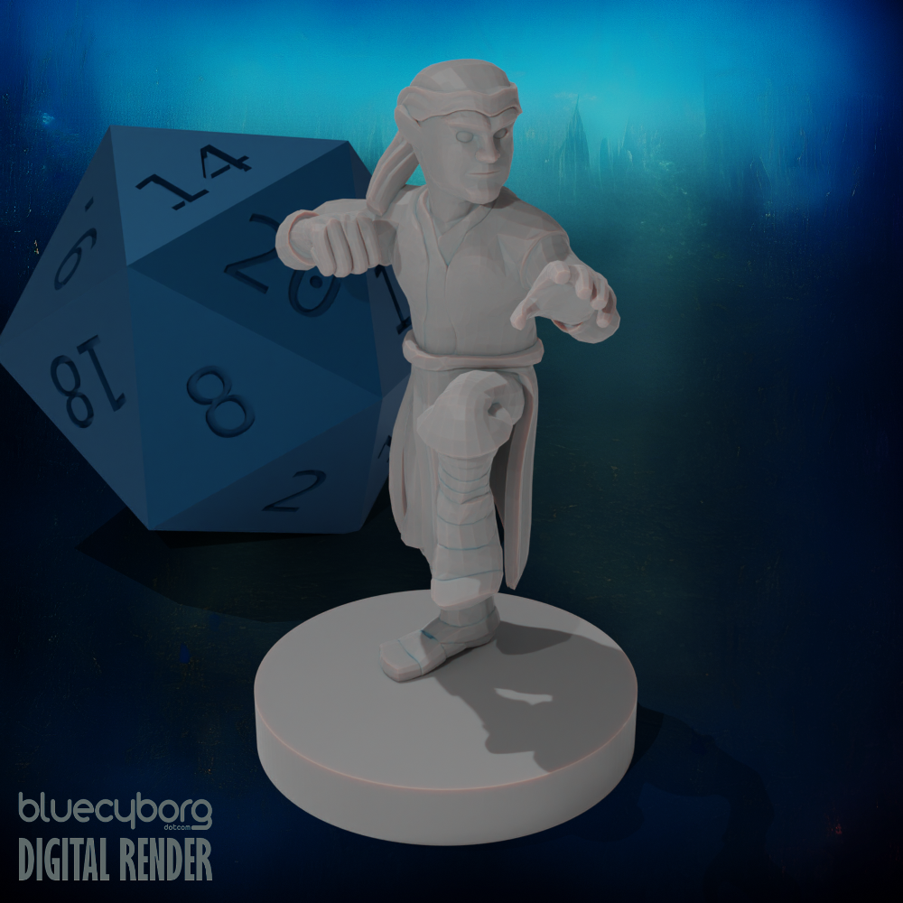 Halfling Monk 28mm Scale Miniature