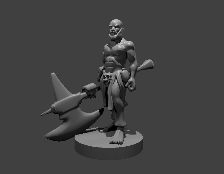 Halfling Barbarian 4 - 28mm Scale Miniature