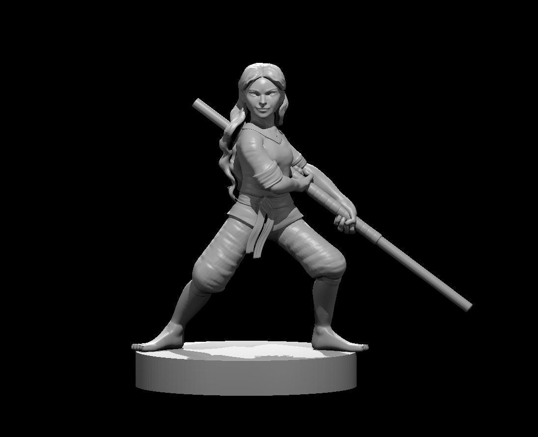 Halfling Female Monk - 28mm Scale Miniature