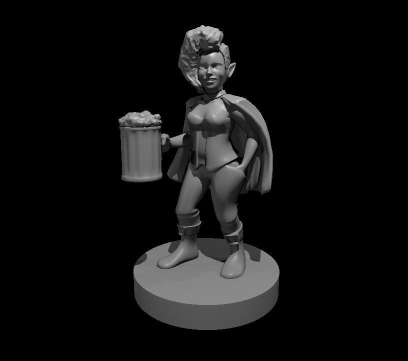 Halfling Female 2 Rogue - 28mm Scale Miniature