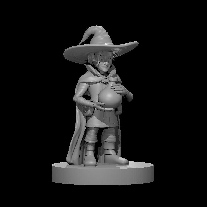 Halfling Male Alchemist - 28mm Scale Miniature
