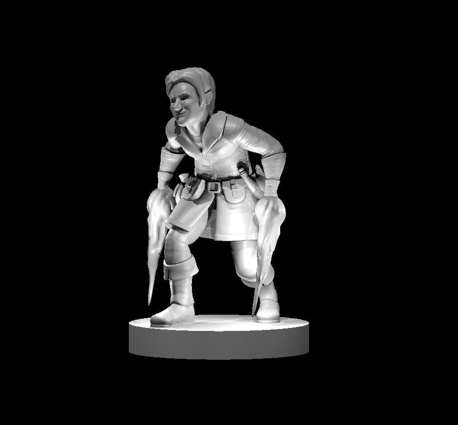 Halfling Male Soul Knife Rogue - 28mm Scale Miniature