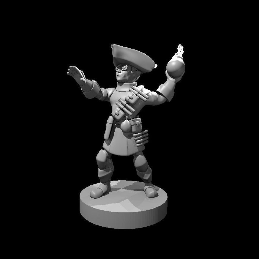 Halfling Pirate Alchemist Bomber - 28mm Scale Miniature