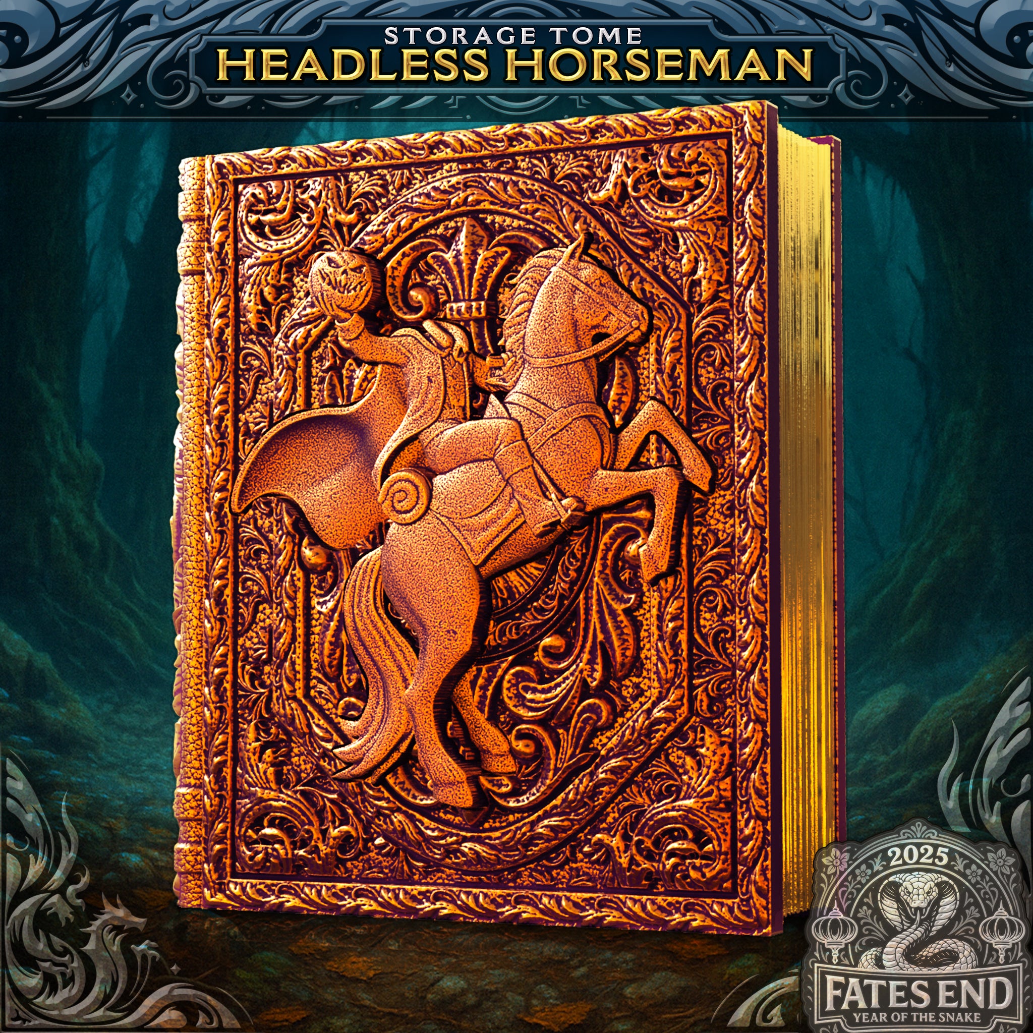 Headless Horseman Tome - Storage / Roll Tray / Dice Tower