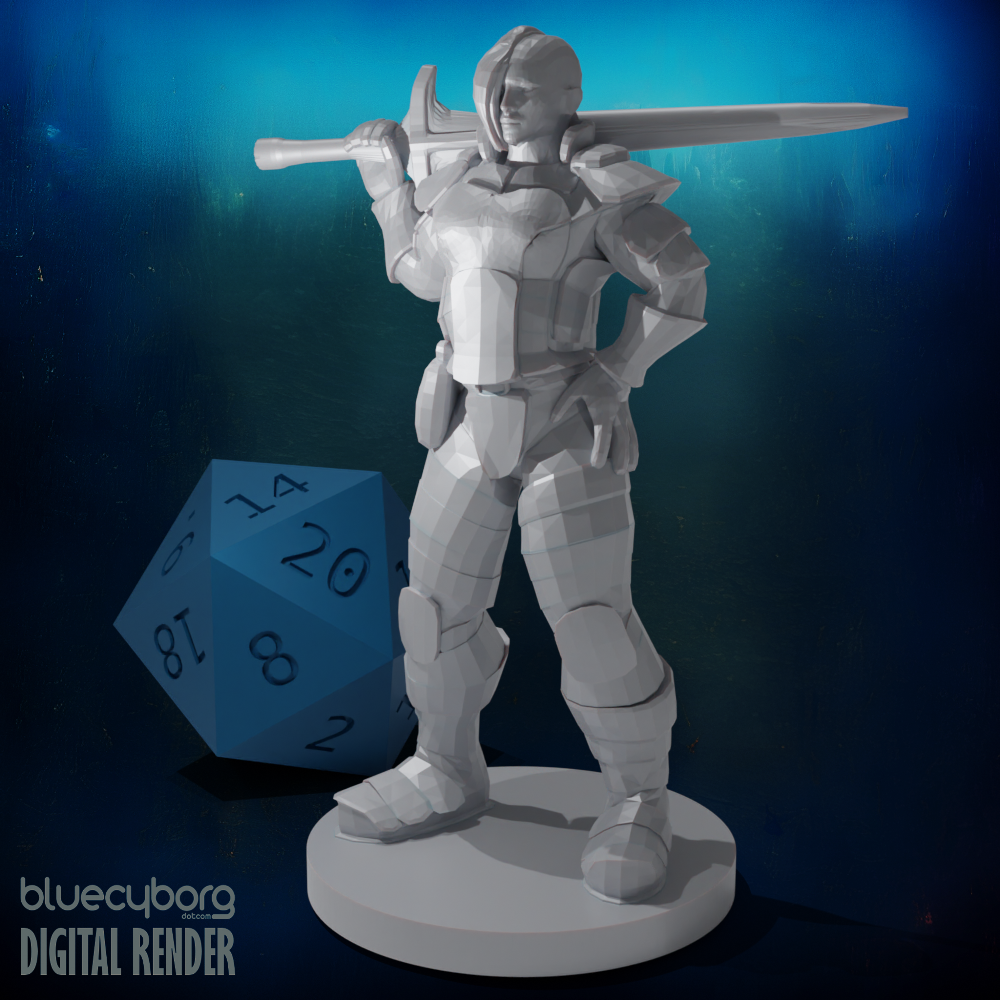 Heavy Lady Fighter 28mm Scale Miniature