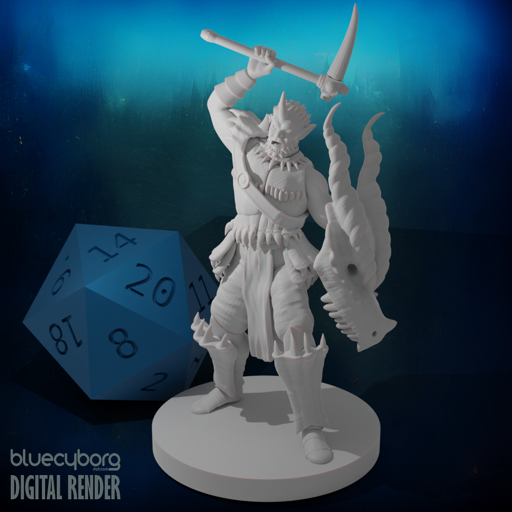 Hobgoblin Cleric of Tiamat 28mm Scale Miniature