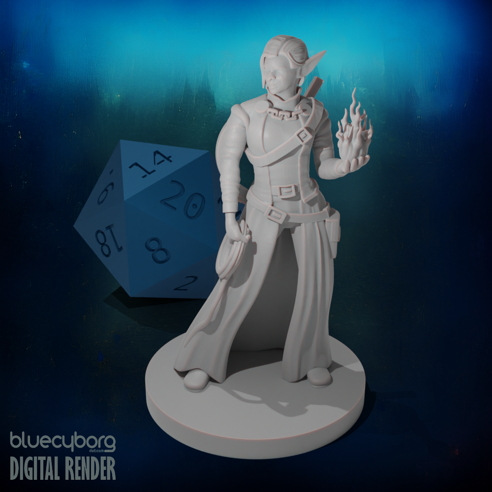 Hobgoblin Female Sorceress with Bear Trap and Whip 28mm Scale Miniature