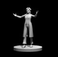 Human Female Hippie Bard - 28mm Scale Miniature