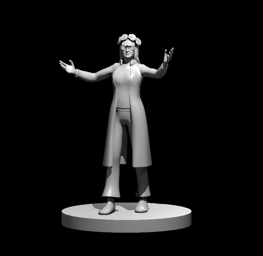 Human Female Hippie Bard - 28mm Scale Miniature