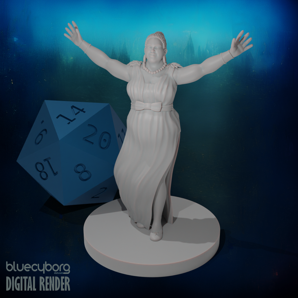 Human Female Bard 2 28mm Scale Miniature