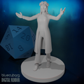 Human Female Hippie Bard 28mm Scale Miniature