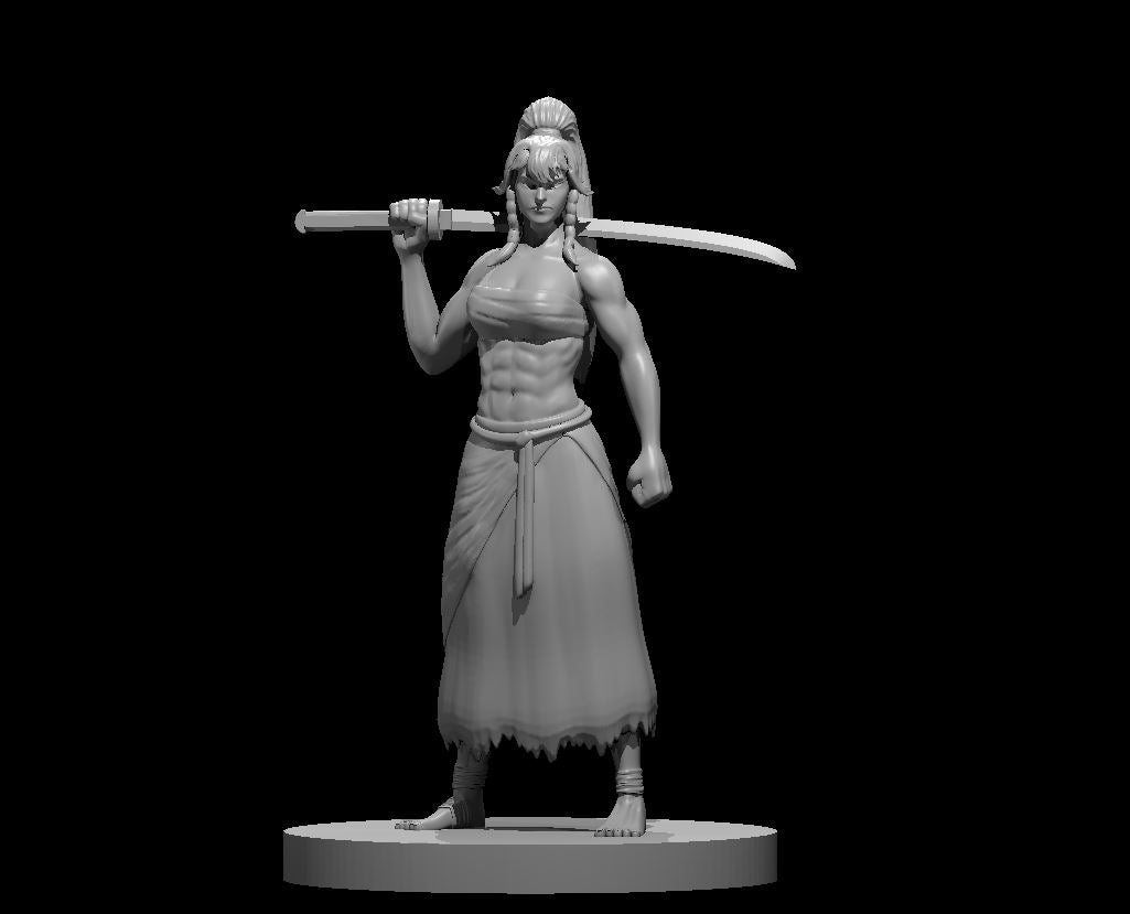 Human Female Kensai Monk 28mm Scale Miniature